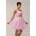 Grace Karin Sweetheart Neckline Strapless Hot Pink Short Voile Prom Dresses CL4972-2